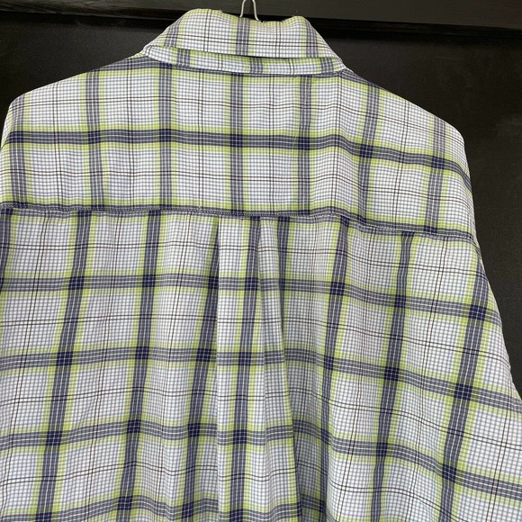 Wrangler George Strait Cowboy Cut Blue Green Plaid Mens Button Down Shirt XXL - Picture 9 of 10